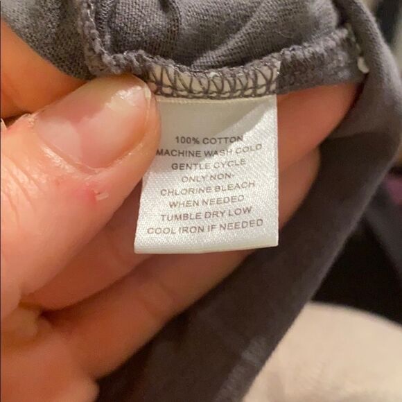 Ann Taylor Loft Cotton Dark Grey Top - Picture 3 of 7